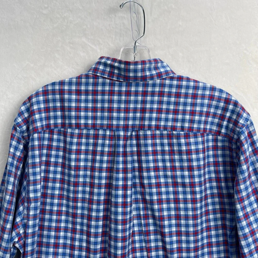 Vineyard‎ Vines Slim Fit Tucker Button Up Shirt Red, White, & Blue Plaid Small - Picture 10 of 14